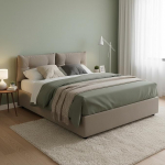 Talamo Italia - Rita Kahekohaline voodi, konteinervoodi, 100% Made in Italy, eesmine avamine, sisaldab madratsit 160 x 190 cm, Turtledove
