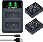 DuraPro 2 x NP-W126 NP-W126 Battery + LED USB Dual Charger for Fuji NP-W126 NP-W126S X100F X-A1 X-E2 X-E2S X-Pro1 X-Pro2 X-T1 X-T2 X-T3 X-T10 X -T20 X-T100 X-H1 Fine Pix Pix Pix HSEXR HS50EXR Cameras