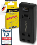 PATONA laadija Dual Compatible with Insta IS360RB, Insta 360 One R, 360 One RS Action Cam, akulaadija Micro USB ja USB-C sisendiga, &uuml;lekuumenemise ja &uuml;lelaadimise kaitse