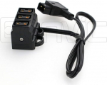 Eonvic Male D-tap B Type to 3-Port Female P-Tap D-Tap Hub Adapter Splitter for Photography Power