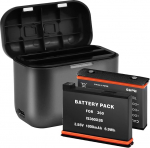 CITYORK Insta 360 X3 asendusaku 1800 mAh ja USB-laadija, mis &uuml;hildub Insta 360 X3 kaameraga 2 tk.
