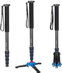 Koolehaoda K-288 5-osaline alumiiniumsulamist monopeed koos eemaldatava statiivip&otilde;hjaga, 50-168cm k&otilde;rge, 5kg maksimaalne kandev&otilde;ime kaamera reisifotograafia jaoks