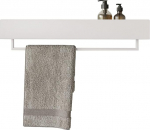 DABSTORY VASCA R&auml;tikukang koos riiuliga 40 cm k&uuml;laliste r&auml;tikukang Roostevabast terasest r&auml;tikukang seinale paigaldatud vannitoa ja k&ouml;&ouml;gi aksessuaaride hoidmiseks VASCA (valge, 40 cm)