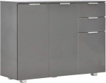 Tidyard Sideboard kapp kapisahtli kapp hoiukapp 2 sahtli ja 3 uksega, Highboard mitmeotstarbeline kapp k&ouml;&ouml;gikapp Sideboard s&ouml;&ouml;gitoa kapp 107 x 35 x 76 cm (B x S x K x K)