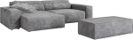 DELIFE Sirpio XL nurgadiivan Microfibre Taupe 270 x 170 cm Reguleeritav koos tugitooliga
