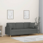 3200918 3-kohaline diivan dekoratiivsete padjadega tumehall 180 cm kangas, Lounge diivan, diivanid ja diivanid, l&otilde;&otilde;gastav diivan, diivan elutuppa, Diivan koos