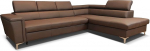 Luksus teie elutoas Diivan Premium klassi "Roma" 295 x 210 cm Valmistatud kvaliteetsest naturaalsest nahast Toledo diivan magamisfunktsiooniga, voodikastiga ja peatugedega (296 x 210 cm nurgas).