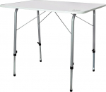 Kokkupandav telkimislaud, reguleeritava k&otilde;rgusega laud, telkimislaud, 80 x 60 x 50-69 cm, alumiiniumraam, l&auml;bim&otilde;&otilde;t 22 mm, lilla v&auml;rv, kerge laud, k&otilde;rvallaud, aktiivne telkimine.