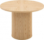 &Uuml;mmargune s&ouml;&ouml;gilaud 100 cm 4-6 inimesele, MDF, tugev 4-segmendiline lauaplaat puidu v&auml;limusega, kaasaegne k&ouml;&ouml;gilaud s&ouml;&ouml;gituppa ja v&auml;ikestesse ruumidesse (MDF + metall, naturaalne puit)