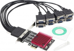 CERRXIAN PCIE kuni 8-portiline RS232 laienduskaart, PCI-E X1 8 porti DB9 jadakaart, 8 kiibistikuga PCI-Express kontrollerkaart (koos 8-portilise v&auml;liskaabliga)