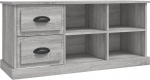vidaXL TV kapp, TV stend 2 sahtliga 4 kambriga, TV kapp Lowboard elutuppa, magamistuppa, TV Board Sideboard, Hall Sonoma puidust materjalist