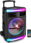 Kaasaskantav Bluetooth PA-k&otilde;larite s&uuml;steem - 600W Bluetooth-k&otilde;larite kaasaskantav PA-s&uuml;steem koos laetava akuga 1/4" mikrofonisisendiga, peotuled, MP3/USB SD-kaardi lugeja, rulluvad rattad