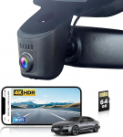 4K auto Dash Cam sobib Audi A1 A3 A4 A5 A6 A7 A8 Q2 Q3 Q5 Q7 Q8 TT R8 e-tron Sportback GT 2019-2026 K&otilde;ik seeriad (mudel A), Loop salvestamine, G-sensor, 64GB kaart, 150&deg; lai nurk