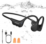 IFECCO k&otilde;rvaklapid Ujumine Bone Sound k&otilde;rvaklapid Bluetooth 6.0, IP68 veekindlad avatud k&otilde;rvaklapid MP3-m&auml;ngijaga 8GB m&auml;luga, veealused spordiklapid ujumiseks, jooksmiseks, jalgrattas&otilde;iduks, surfamiseks