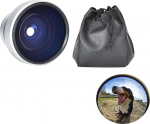 Bigking Fisheye Lens, Silver, Strong Applicability, 37 mm, 0.25X, Super Fisheye Additional Lens for 37 mm Calibre Camera Lenses