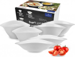 Villeroy and Boch Vapiano Trio Bowls Set of 6, Ideal for Dinner for Two, Premium Porcelain, Dishwasher and Microwave Safe, White.