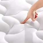 SLEEP ZONE jahutav madratsipealne Queen Size Tepitud pesumasinaga pehmeks pehmeks pehmeks pudenenud alternatiivne s&uuml;gav tasku 8-21 tolli (valge, kuninganna)