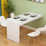 N&auml;htamatu teleskoopiline seinale paigaldatav kokkuklapitav laudSpaceSaving puidust laud k&ouml;&ouml;gi s&ouml;&ouml;gitoa elutoa r&otilde;dulePisike kodu edevus (valge + valge raam 1)