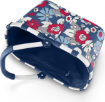 reisenthel Carrybag Florist Indigo, Sturdy Shopping Basket with Lots of Storage Space and Practical Inner Pocket, Elegant and Water-Repellent Design