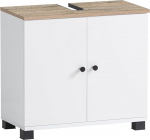 Schildmeyer Balto 157427 Vanity Unit, Chalk White/Wild Oak, 59.8 x 32.6 x 62.4 cm