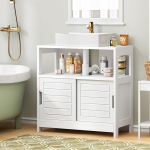 SogesHome Tall and Midi Bathroom Cabinet with 2 MDF Shelves, Load Capacity 20 kg, 60 x 30 x 60 cm