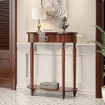 Flur Regal Schmal, Konsolentisch mit Griffen, Kombiniert Dekorative Und Aufbewahrungsfunktionen, Geeignet f&uuml;r Hinter dem Sofa und Im Foyer(Natural,90x 30 x 90/35 x 12 x 35 in)