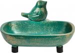 Sungmor Heavy Duty Cast Iron Bird Seebikausi hoidja - 12.8 &times; 10 &times; 7.2 cm/Antikstiilis/Retro roheline - Dekoratiivne seebikarp terrassil Villa talumajapidamises Vannituba Chic Vannituba Decor