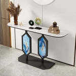 Konsoollaud, kitsas sissep&auml;&auml;sulaud, diivanilaud, kivilaud kohvilaudade taga, pikk kaasaegne aktsentlaud, koridorilaud elutuppa, fuajeesse (must-A)