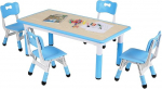 Clevich laste laud koos 4 tooliga, laua-tooli komplekt, reguleeritava k&otilde;rgusega, laste lauakomplekt lastetuppa, plastist lastem&ouml;&ouml;bel, laste laua ja toolide komplekt poistele t&uuml;drukutele alates 2-st
