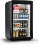 Klarstein Audrey Evo klaasuksega joogik&uuml;lmik - 93L minik&uuml;lmik, retro disain, LED valgustus, topeltklaasiga uks, 0-10&deg;C, energiaklass C, must