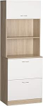 HOMCOM Valge MDF k&ouml;&ouml;gikapp 2 sahtlit 1 kapp + suur kapp 60 x 38 x 168 cm