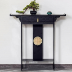 PQXQZ Konsole Im Mid Century Stil F&uuml;r den Eingangsbereich 2 St&ouml;ckiger Beistelltisch mit Schublade Eingangstisch f&uuml;r Flur Eingangsbereich Wohnzimmer Foyer Korridor B&uuml;ro(100x25x100cm)