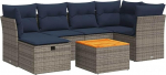 7-osaline aia diivan komplekt koos pehmendusega Hall Poly Rattan Garden Lounge Model3325764
