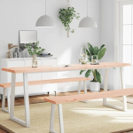220 x 60 x 6 cm ristk&uuml;likukujuline lauaplaat k&ouml;&ouml;gi/laua/s&ouml;&ouml;gilaua jaoks, tamme v&auml;limus, naturaalne puit ja stiilne lauaplaat kodum&ouml;&ouml;blile