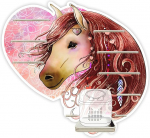 Farbklecks-kollektsiooni muusikakarbi riiul Love Horse seinariiul kuni 35 kuulmisfiguuri jaoks, m&otilde;&otilde;tmed 57 x 62 cm, spetsiaalse hoiukambriga, mis &uuml;hildub Toniebox 2-ga, k&auml;sitsi valmistatud Saksamaal