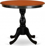 East West Furniture Eden ESAB3-BCH-06 3-osaline k&ouml;&ouml;gikomplekt, mis sisaldab &uuml;mmargune toalaud koos alusega ja 2 parson s&ouml;&ouml;gitooli Shitake linasest kangast, 30 x 30 tolline.