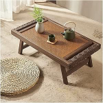 SBCGFY Klapptisch aus Massivholz im japanischen Stil f&uuml;r Mehrzweck-Sitzgelegenheiten auf dem Boden. Vielseitiger Couchtisch mit der Funktionalit&auml;t eines kleinen Teetischs.