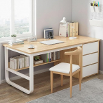 Eriti pikk arvutilaua sahtliga, tugev laud kodukontorisse, m&auml;ngude jaam koos hoiukambriga, kaasaegne t&ouml;&ouml;koht tootlikkuse parandamiseks