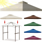 WULIDE Asenduskatus Gazebo 3 x 3 veekindel stabiilne talvekindel tormikindel tormikindel koos korstna l&otilde;&otilde;riga Oxfordi kangas Outsunny metallist Gazebo puidust Gazebo jaoks