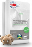 Welldora Premium mite cover mattresses 120 x 200 x 20 cm, specialist tested allergy sufferers mattress protector, anti-mite encasing with zip, allergy sufferers bed linen