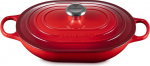 Le Creuset Signature 21112310602430 Valurauast piklik lisak&auml;epidemega k&otilde;ikidele pliitidele ja ahjudele, 31 cm, 3,4 liitrit, kirsipunane