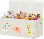 Extra Large Toy Box for Boys and Girls - Collapsible Toy Chest Organiser for Kids, Toy Basket with Lid and Handles for Clothes, Blanket, Nursery, Playroom