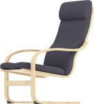 Covers Only. Chair is not included. Duable Poang Chair Cover Replacement is Compatible for IKEA Poang Armchair Slipcover (Polyester Dark Gray A)