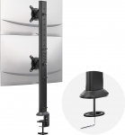 Hemudu Monitor Mount 2 Monitors on Top of Each Other for 13 to 34 Inch Screens, Vertical Screen Mount Arms for Computer Monitors, Dual Monitor Stand with Height Adjustable for Gaming