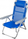 Aktive 62635 Klapptoolidega kokkupandav rannatooli k&otilde;rge kokkupandav tool 5 positsiooniga sinine koos kandek&auml;epidemega 48 x 60 x 90 cm kerged kokkupandavad rannatoolid
