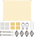 Markiis 3 x 4 m koos kinnitustega, Ristk&uuml;likukujuline markiis, r&otilde;dule, UV-kaitse, p&auml;ikesekaitse, rebenemiskindel, ilmastikukindel, terrassile, aeda, basseini jaoks.