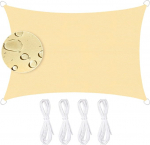 Markiis, veekindel, 3 x 4 m, ristk&uuml;likukujuline p&auml;ikesekaitse, ilmastikukaitse, varikatus, 95% UV kaitse r&otilde;dule, terrassile, aeda (liivane beež)