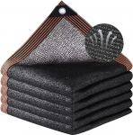 Shade Net Shade Net koos aasadega, 8 Pin Shade Net, 95% p&auml;ikesekaitse v&otilde;rk, varjualus, kasvuhoone, p&auml;ikesev&otilde;rk r&otilde;dule, katuseaeda, konservatooriumile, auto varjutamiseks (must 6-PIN 80%, 4 x 5 m)