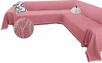 Arfntevss Sectional Diivan Covers, Boho L kuju Diivan Cover lihtsa Tassel pehme p&ouml;&ouml;rduv nurgas diivan Cover Waffle Weave Jacquard kaitse U-kujuline diivan Slipcovers (suur, punane)
