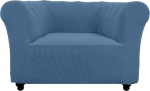 HonunGron Super Stretch Chesterfield diivanikate 1 2 3 istekohale, diivanikate koos k&auml;etugedega, Jacquard Spandex diivanikatted, libisemiskindel diivanikate, pestav diivanikate (Dusty Blue, 1 istekoht)